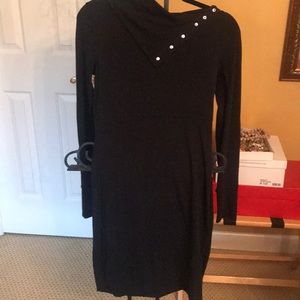 DVF black cotton dress